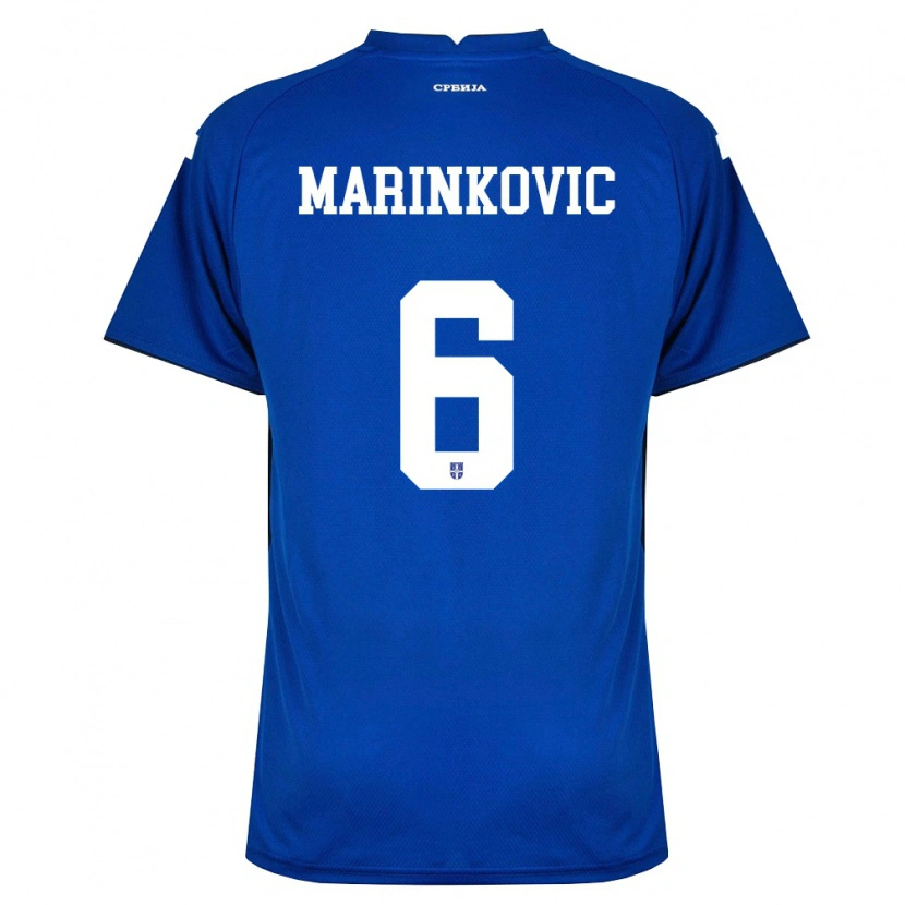 Danxen Women Serbia Vojin Marinkovic #6 Navy Red Home Jersey 26-28 T-Shirt