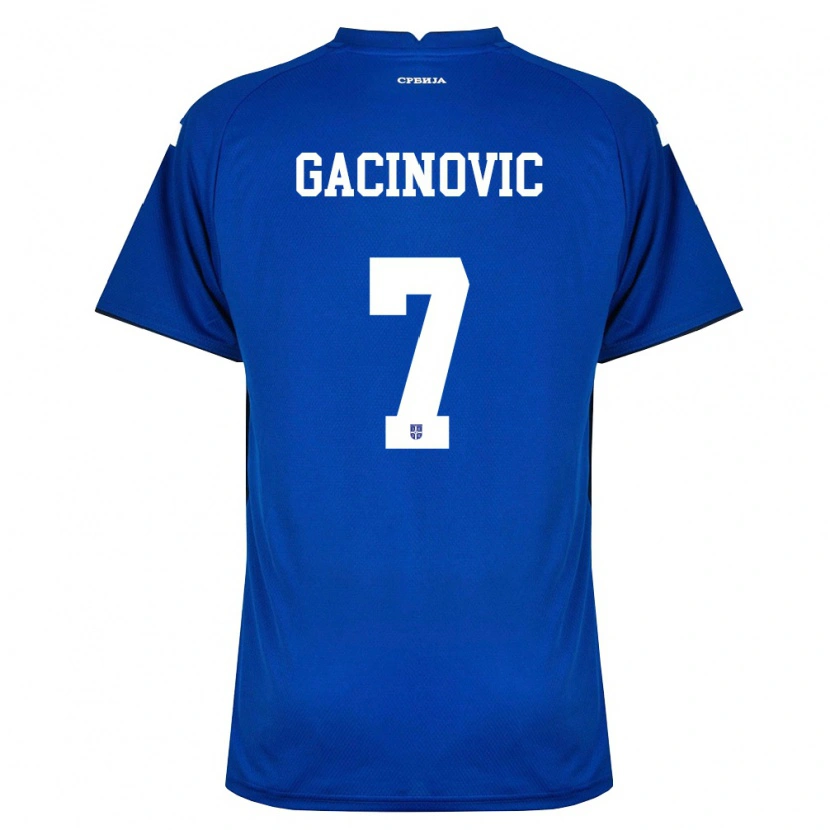 Danxen Women Serbia Mijat Gacinovic #7 Navy Red Home Jersey 26-28 T-Shirt