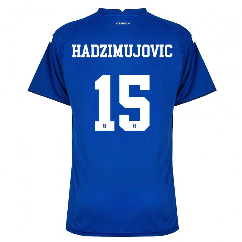 Danxen Women Serbia Ahmed Hadzimujovic #15 Navy Red Home Jersey 26-28 T-Shirt
