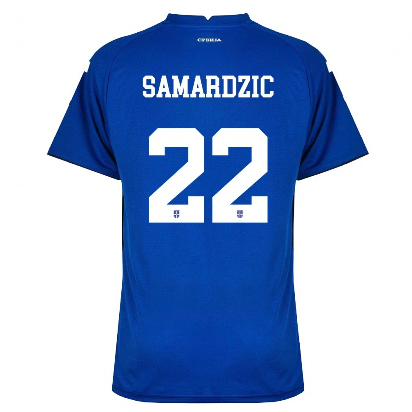 Danxen Women Serbia Lazar Samardžić #22 Navy Red Home Jersey 26-28 T-Shirt