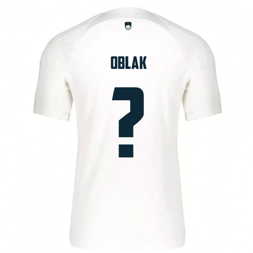 Danxen Women Slovenia Gaber Oblak #0 White Blue Home Jersey 26-28 T-Shirt