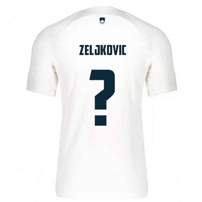 Danxen Women Slovenia Adrian Zeljkovic #0 White Blue Home Jersey 26-28 T-Shirt