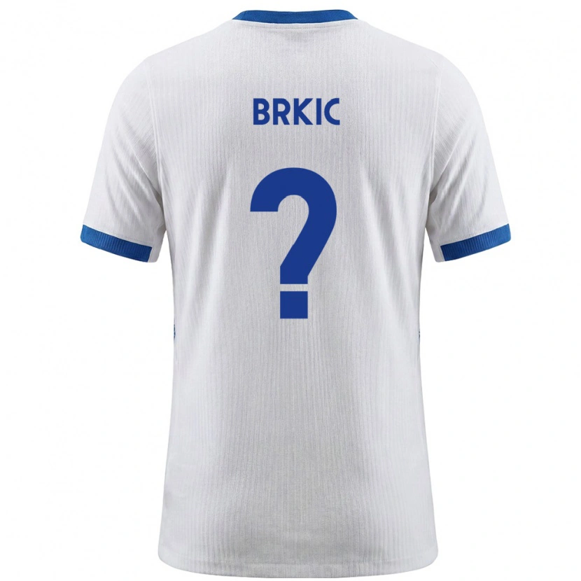 Danxen Women Slovenia Timotej Brkic #0 White Blue Home Jersey 26-28 T-Shirt