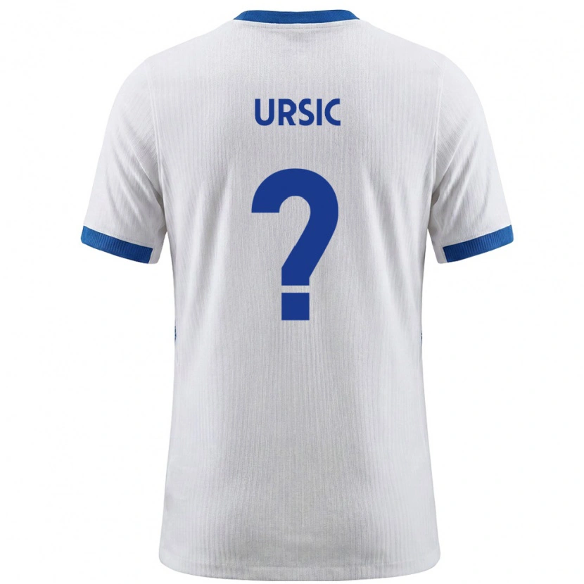 Danxen Women Slovenia David Ursic #0 White Blue Home Jersey 26-28 T-Shirt