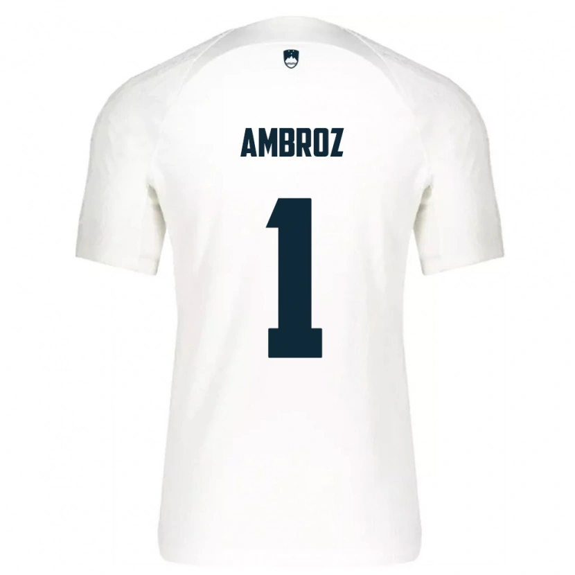 Danxen Women Slovenia Lan Ambroz #1 White Blue Home Jersey 26-28 T-Shirt