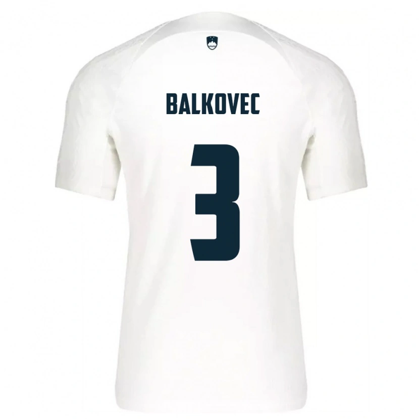 Danxen Women Slovenia Jure Balkovec #3 White Blue Home Jersey 26-28 T-Shirt