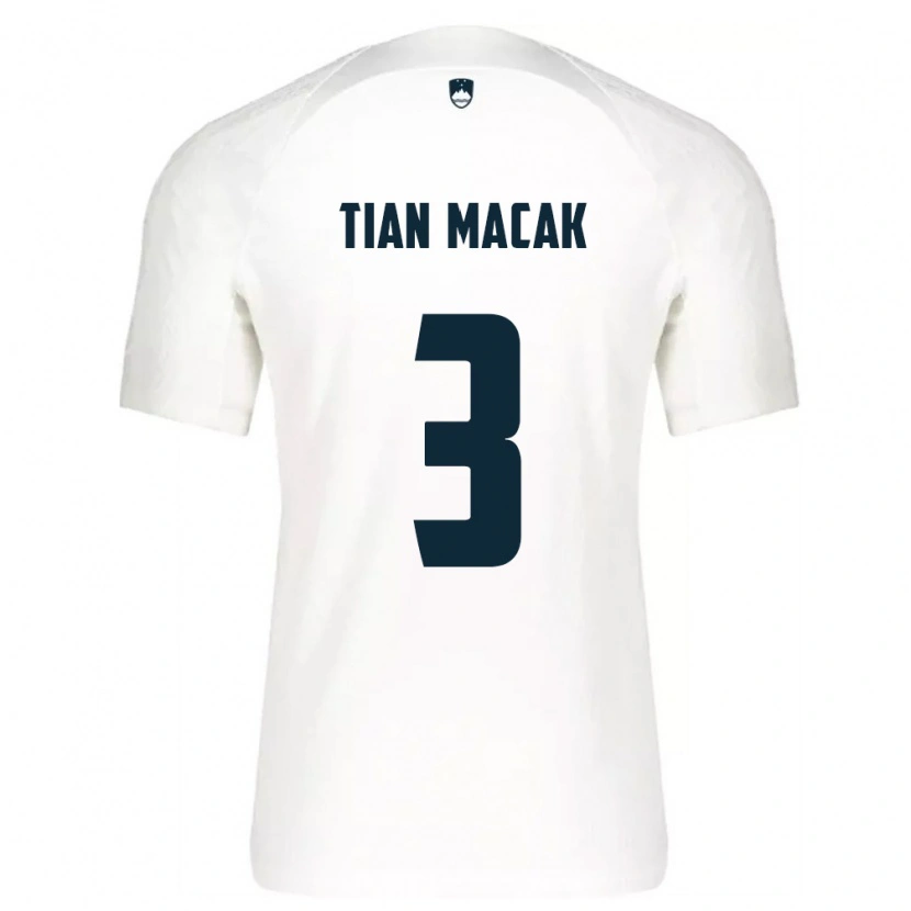 Danxen Women Slovenia Tian Macak #3 White Blue Home Jersey 26-28 T-Shirt