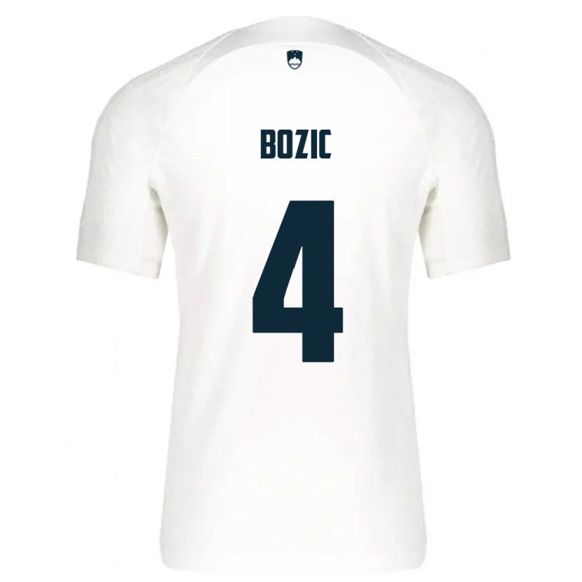 Danxen Women Slovenia Viktor Bozic #4 White Blue Home Jersey 26-28 T-Shirt