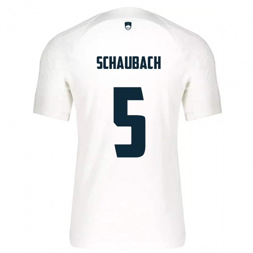Danxen Women Slovenia Rok Schaubach #5 White Blue Home Jersey 26-28 T-Shirt