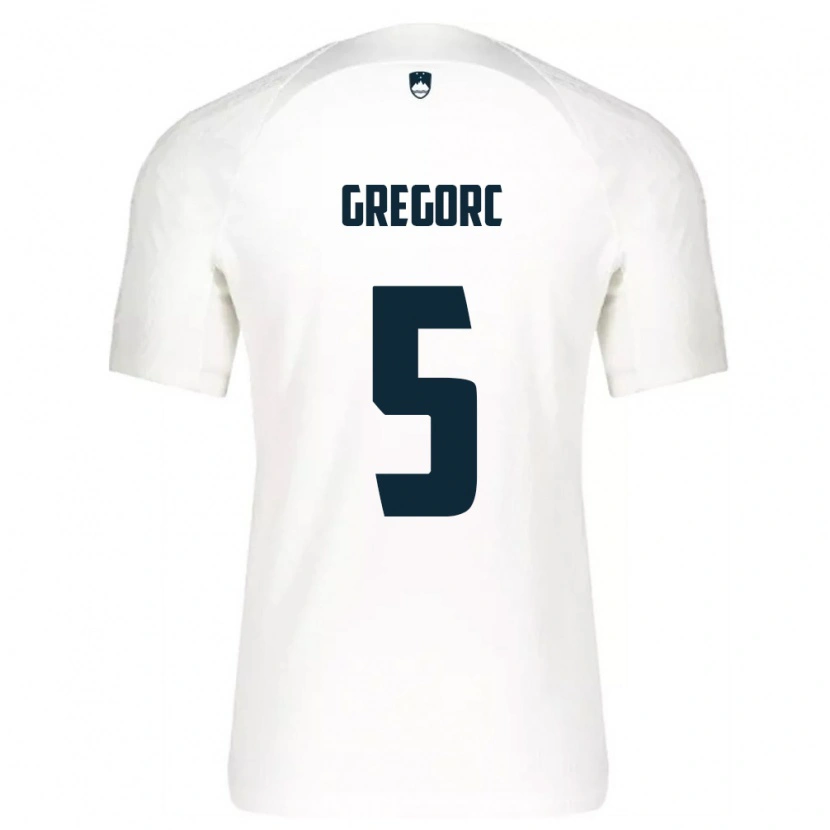 Danxen Women Slovenia Matija Gregorc #5 White Blue Home Jersey 26-28 T-Shirt