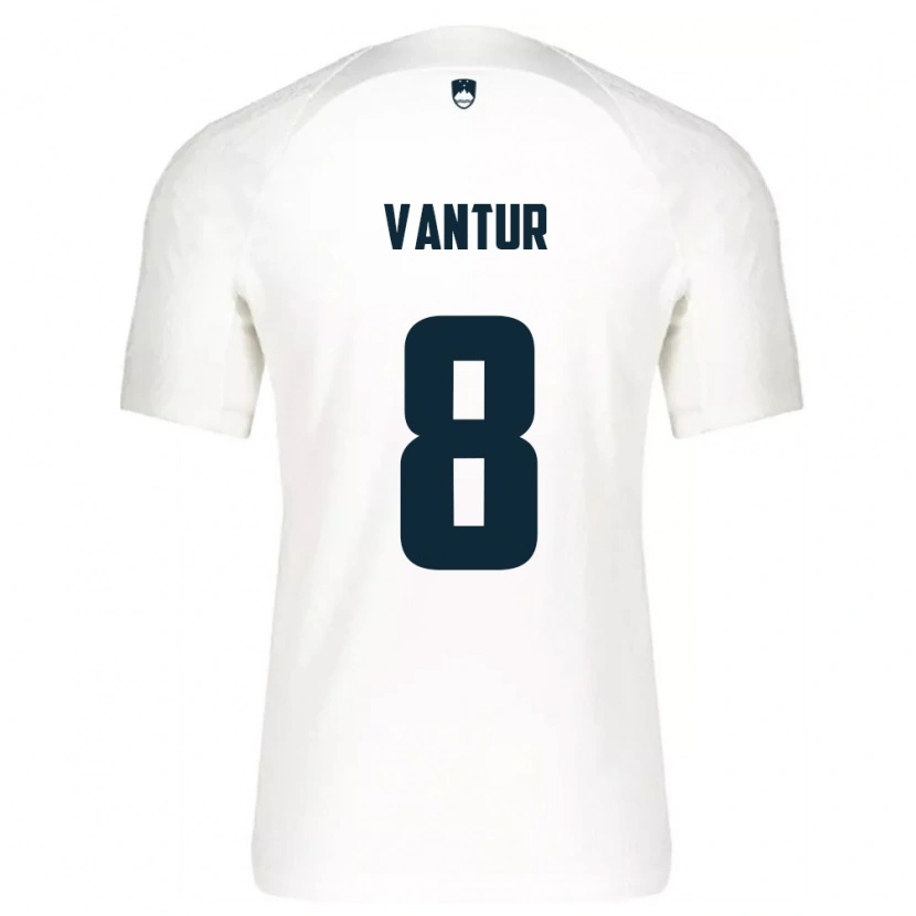 Danxen Women Slovenia Bor Vantur #8 White Blue Home Jersey 26-28 T-Shirt