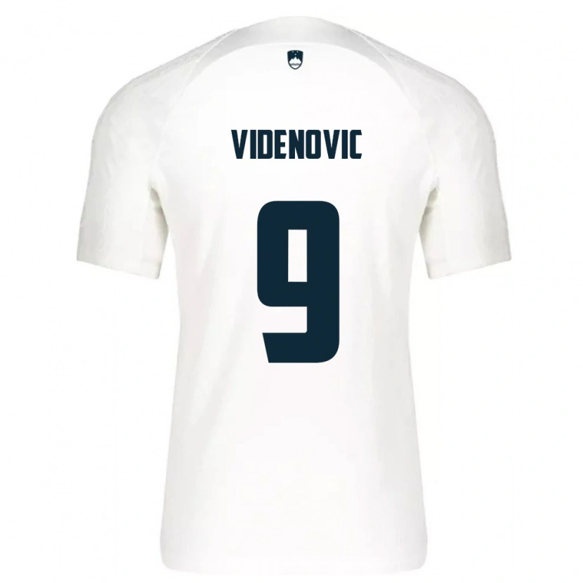 Danxen Women Slovenia Denis Videnovic #9 White Blue Home Jersey 26-28 T-Shirt
