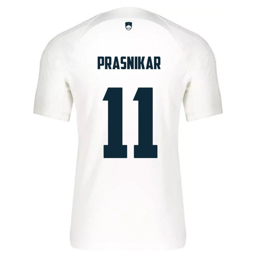 Danxen Women Slovenia Lara Prašnikar #11 White Blue Home Jersey 26-28 T-Shirt