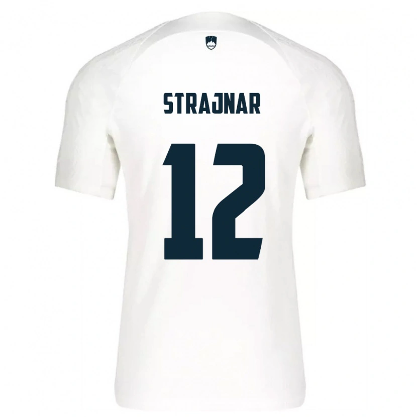 Danxen Women Slovenia Aljaz Strajnar #12 White Blue Home Jersey 26-28 T-Shirt