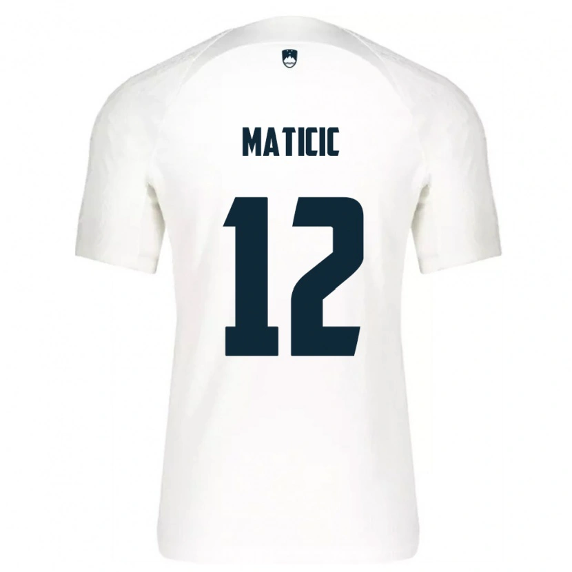 Danxen Women Slovenia Benjamin Maticic #12 White Blue Home Jersey 26-28 T-Shirt