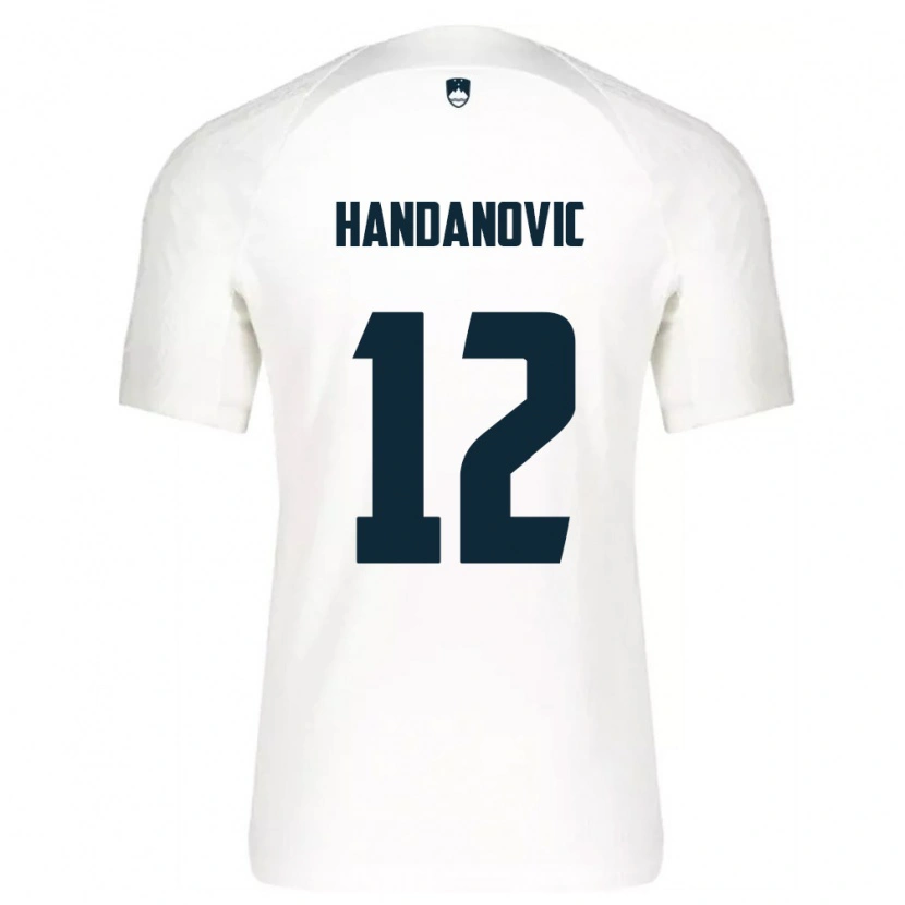 Danxen Women Slovenia Tanej Handanovic #12 White Blue Home Jersey 26-28 T-Shirt
