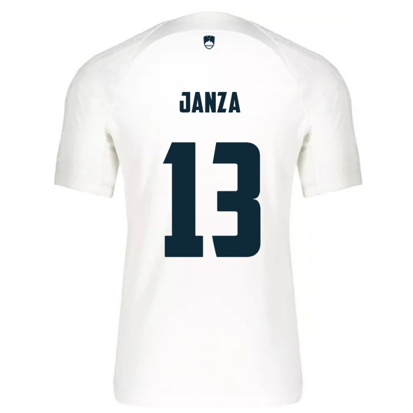 Danxen Women Slovenia Erik Janza #13 White Blue Home Jersey 26-28 T-Shirt