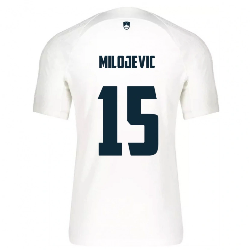 Danxen Women Slovenia Nemanja Milojevic #15 White Blue Home Jersey 26-28 T-Shirt