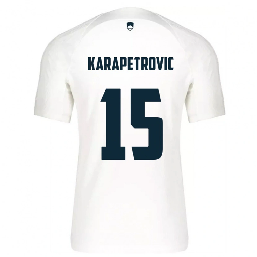 Danxen Women Slovenia Luka Karapetrovic #15 White Blue Home Jersey 26-28 T-Shirt