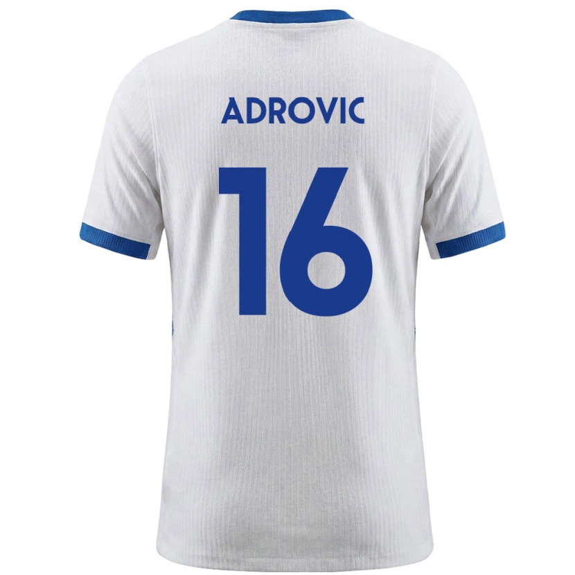 Danxen Women Slovenia Benjamin Adrovic #16 White Blue Home Jersey 26-28 T-Shirt