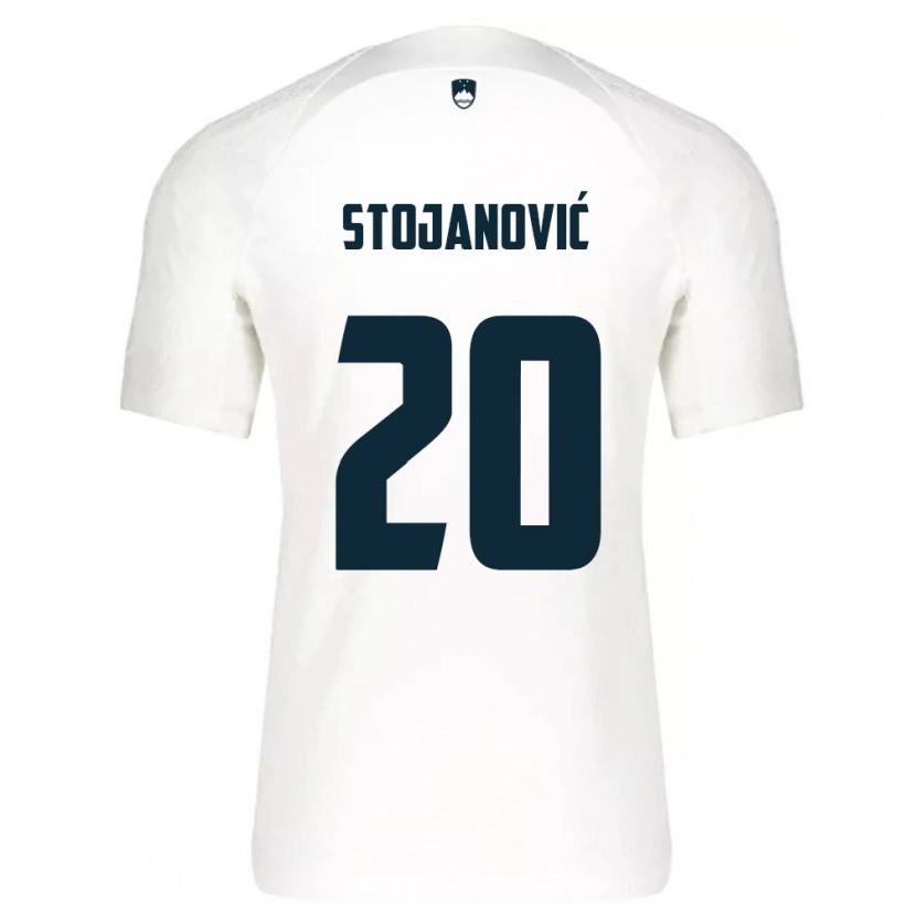 Danxen Women Slovenia Petar Stojanović #20 White Blue Home Jersey 26-28 T-Shirt