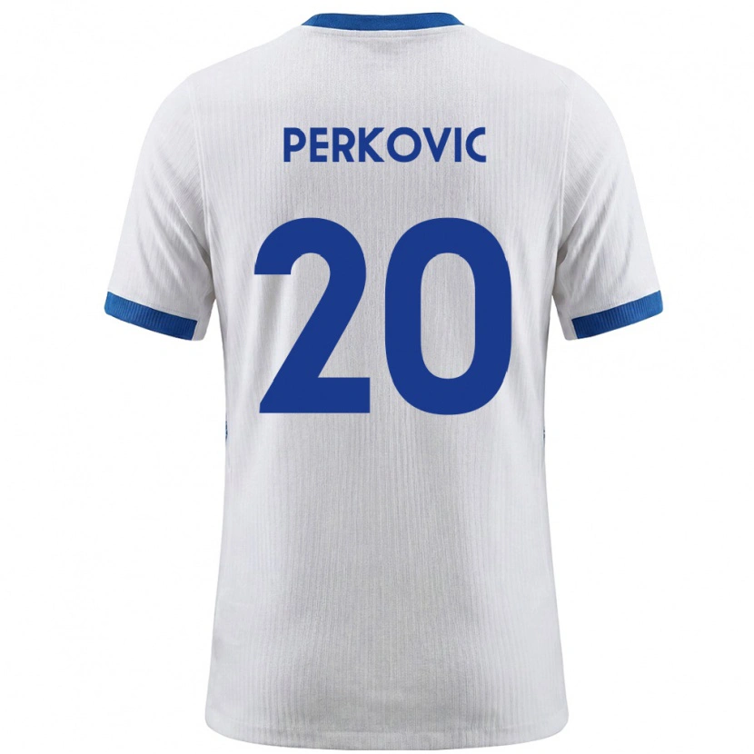 Danxen Women Slovenia Nino Perkovic #20 White Blue Home Jersey 26-28 T-Shirt