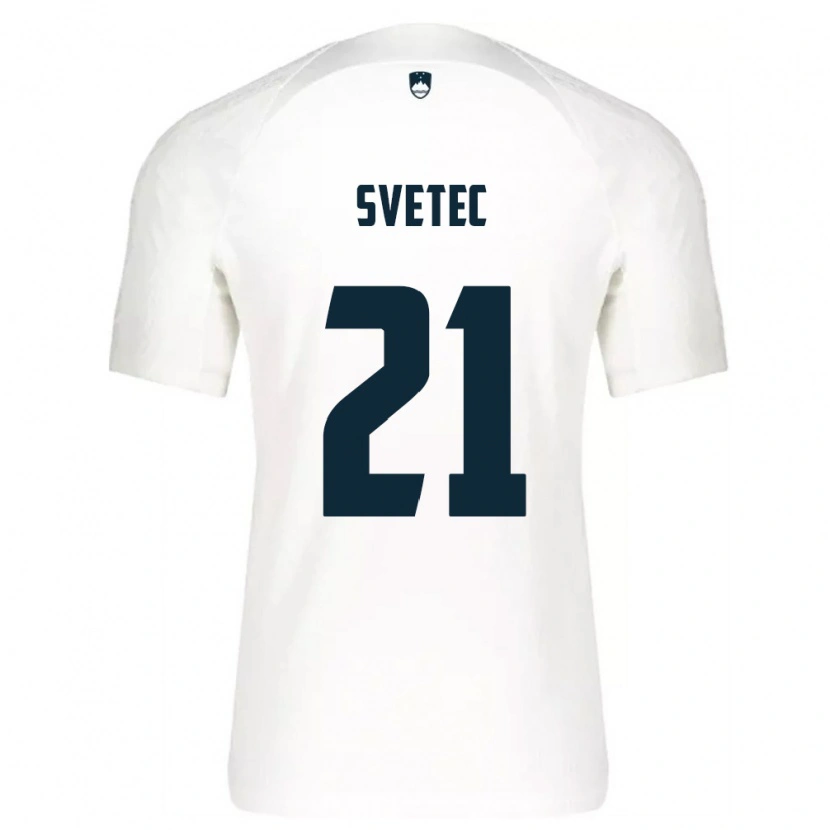 Danxen Women Slovenia Ziga Svetec #21 White Blue Home Jersey 26-28 T-Shirt