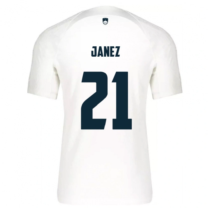 Danxen Women Slovenia Korina Janež #21 White Blue Home Jersey 26-28 T-Shirt