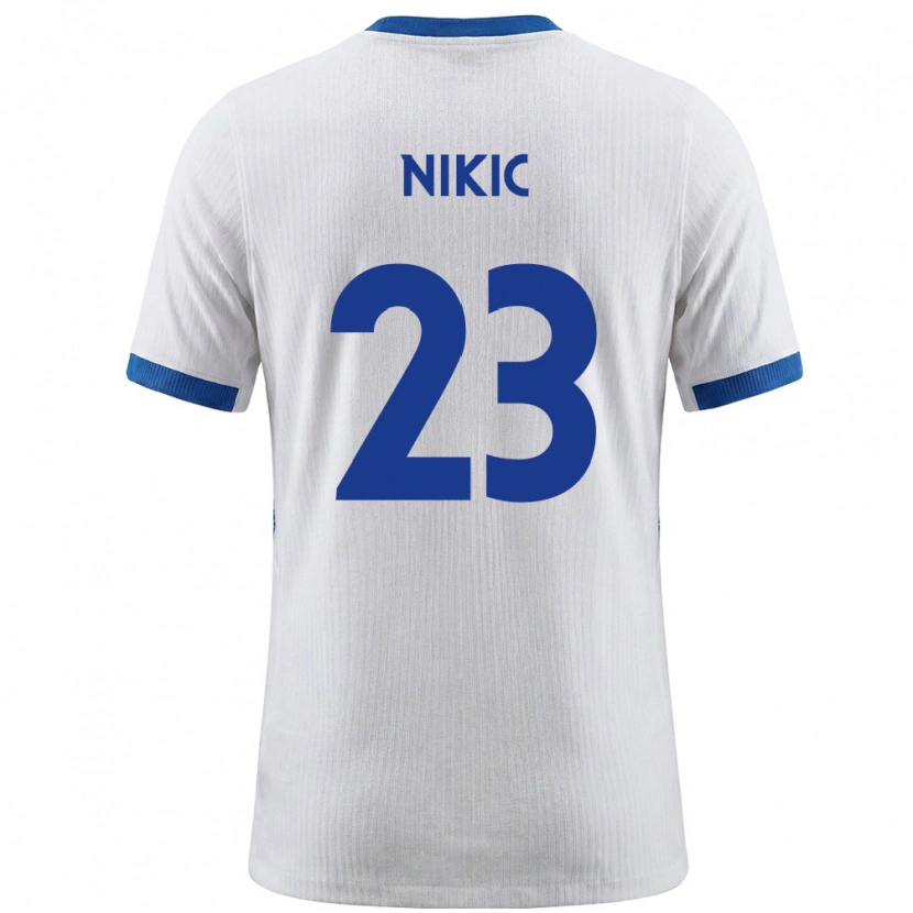 Danxen Women Slovenia Denis Nikic #23 White Blue Home Jersey 26-28 T-Shirt