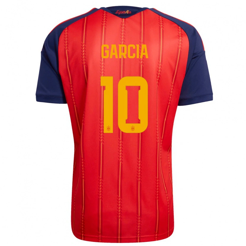 Danxen Women Spain Pablo García #10 Red Navy Yellow Home Jersey 26-28 T-Shirt