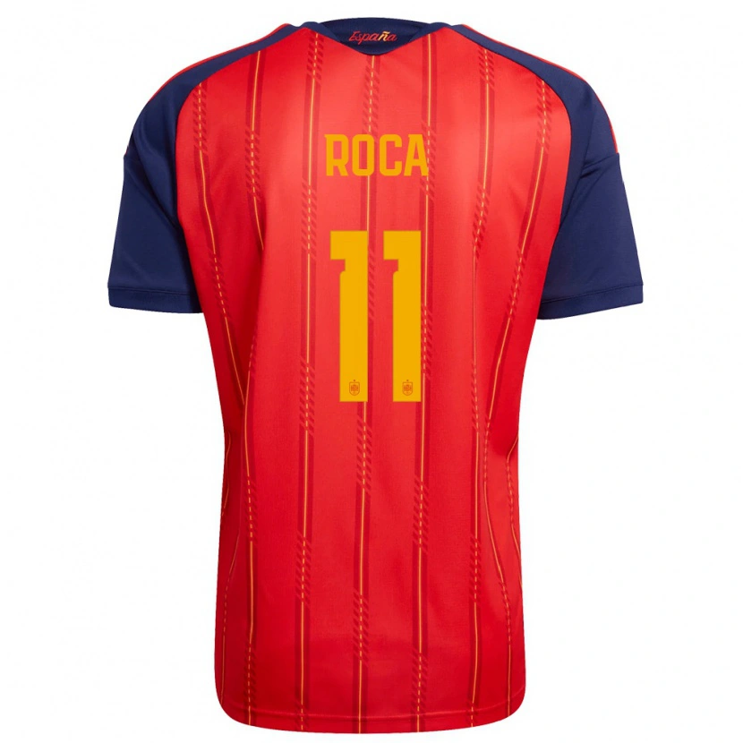Danxen Women Spain Joel Roca #11 Red Navy Yellow Home Jersey 26-28 T-Shirt