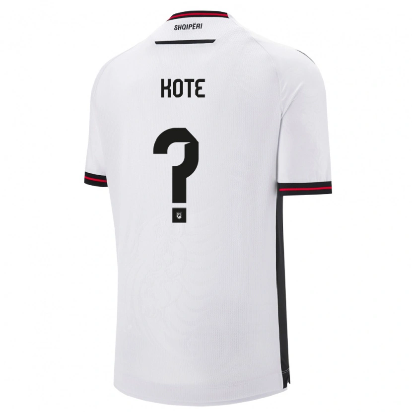 Danxen Women Albania Gjergji Kote #0 White Black Away Jersey 26-28 T-Shirt