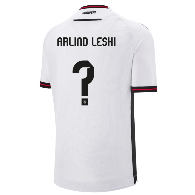Danxen Women Albania Arlind Leshi #0 White Black Away Jersey 26-28 T-Shirt