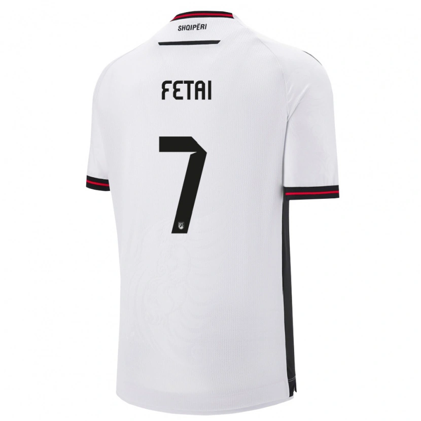 Danxen Women Albania Feta Fetai #7 White Black Away Jersey 26-28 T-Shirt