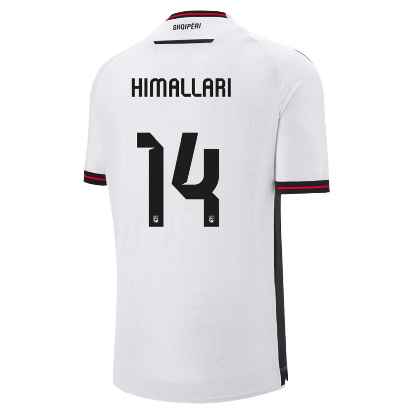 Danxen Women Albania Elson Himallari #14 White Black Away Jersey 26-28 T-Shirt