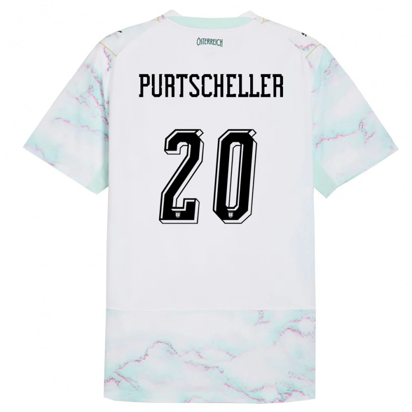 Danxen Women Austria Lilli Purtscheller #20 White Green Gold Away Jersey 26-28 T-Shirt