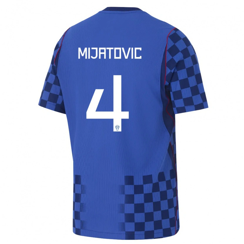 Danxen Women Croatia Roko Mijatovic #4 Blue Navy Red Away Jersey 26-28 T-Shirt