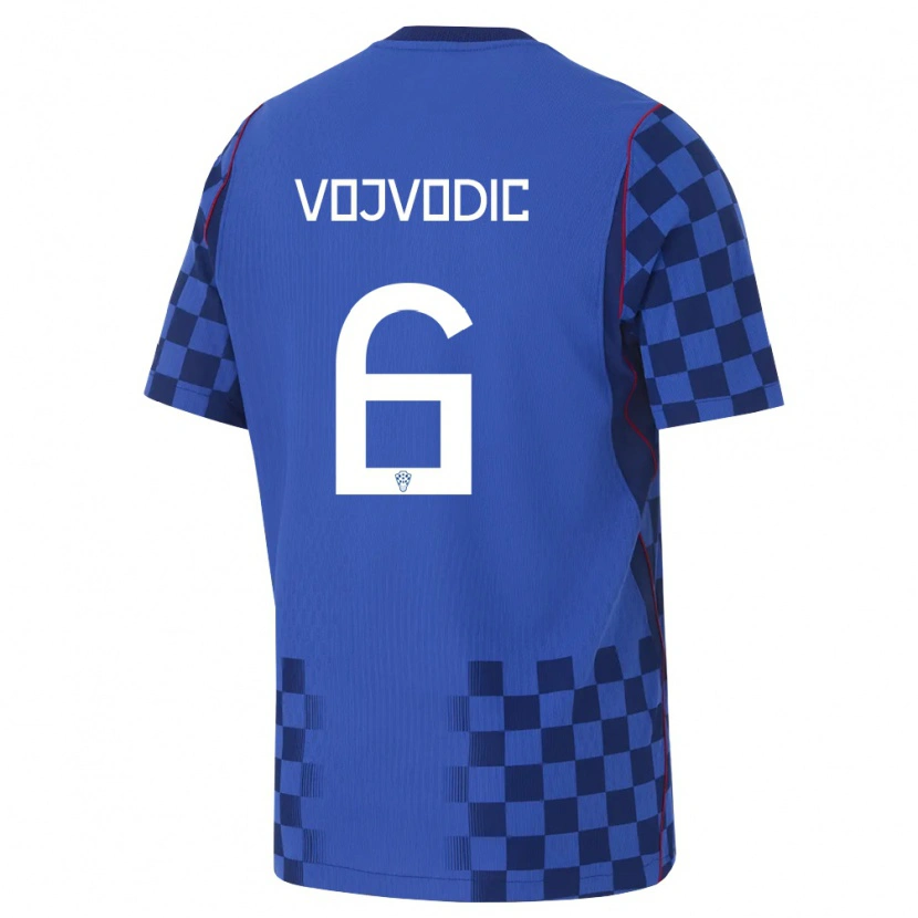 Danxen Women Croatia Roko Vojvodic #6 Blue Navy Red Away Jersey 26-28 T-Shirt