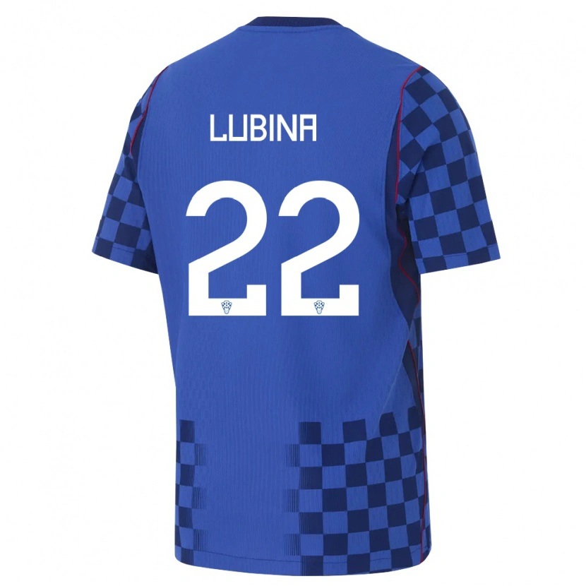 Danxen Women Croatia Anela Lubina #22 Blue Navy Red Away Jersey 26-28 T-Shirt