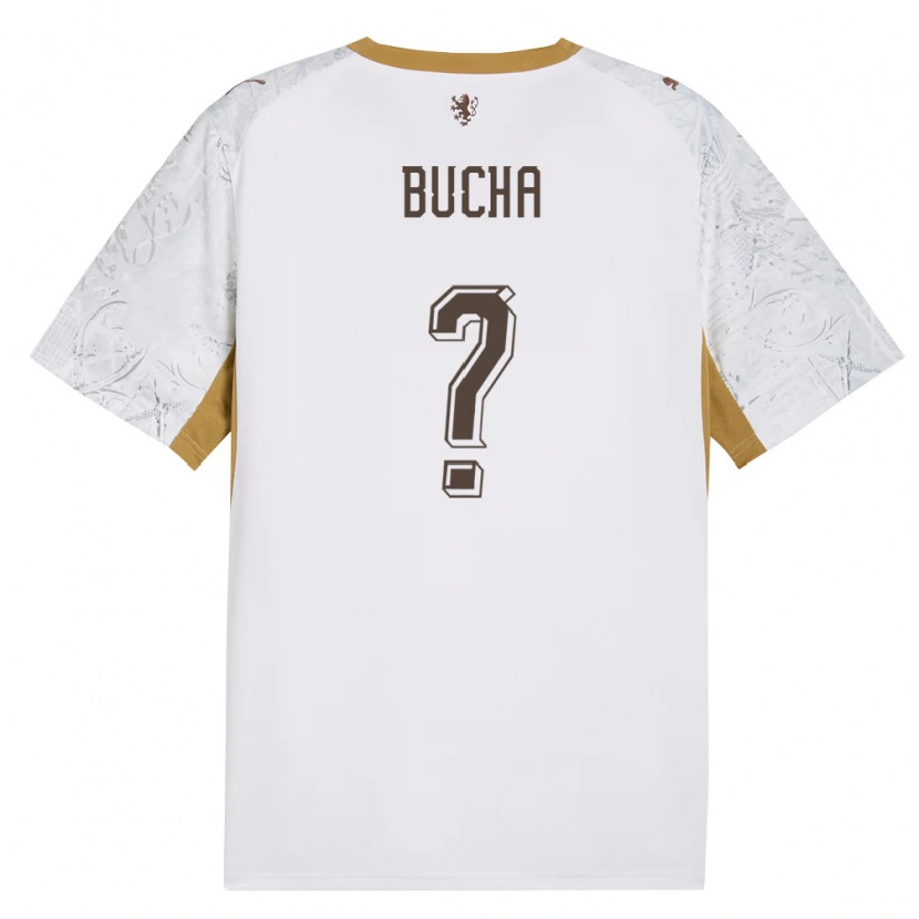 Danxen Women Czech Republic Pavel Bucha #0 Off-White Gold Gray Away Jersey 26-28 T-Shirt