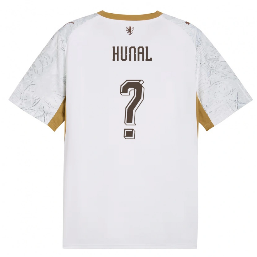 Danxen Women Czech Republic Eric Hunal #0 Off-White Gold Gray Away Jersey 26-28 T-Shirt