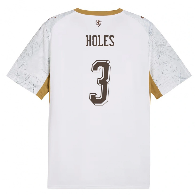 Danxen Women Czech Republic Tomas Holes #3 Off-White Gold Gray Away Jersey 26-28 T-Shirt