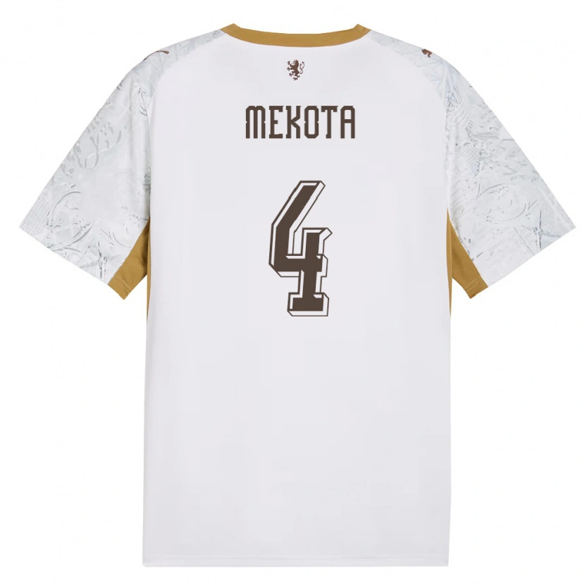 Danxen Women Czech Republic Patrik Mekota #4 Off-White Gold Gray Away Jersey 26-28 T-Shirt