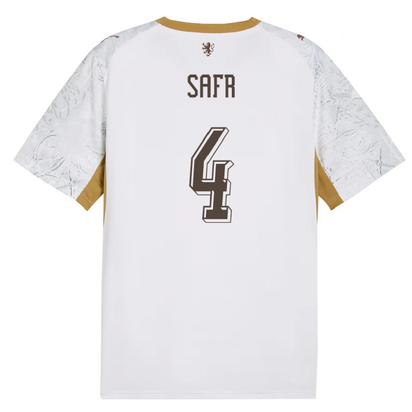 Danxen Women Czech Republic Adam Safr #4 Off-White Gold Gray Away Jersey 26-28 T-Shirt