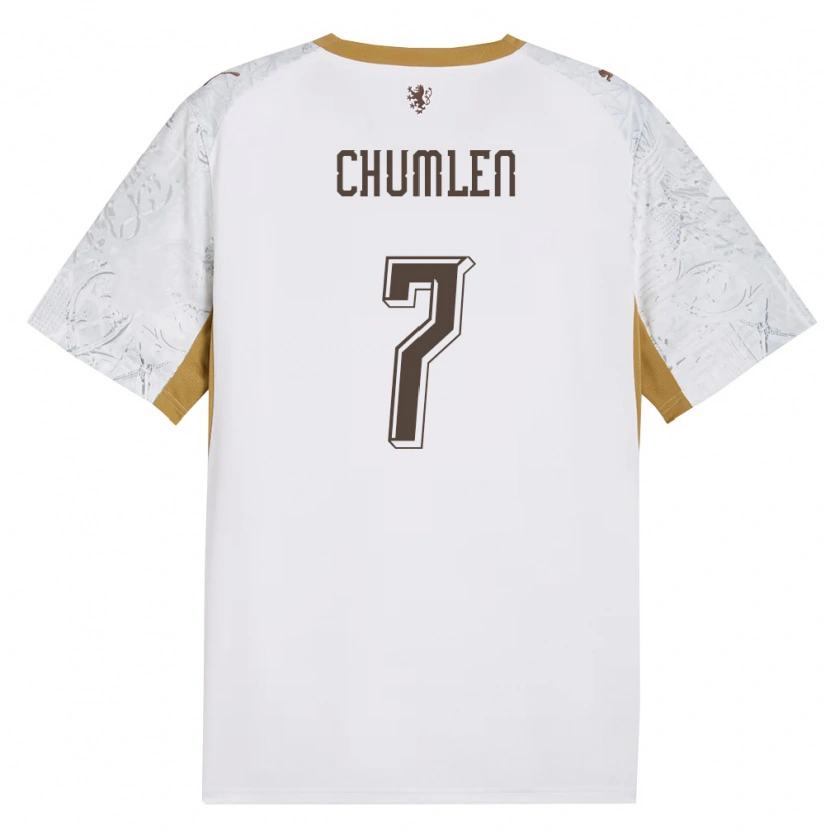 Danxen Women Czech Republic Nicolas Chumlen #7 Off-White Gold Gray Away Jersey 26-28 T-Shirt