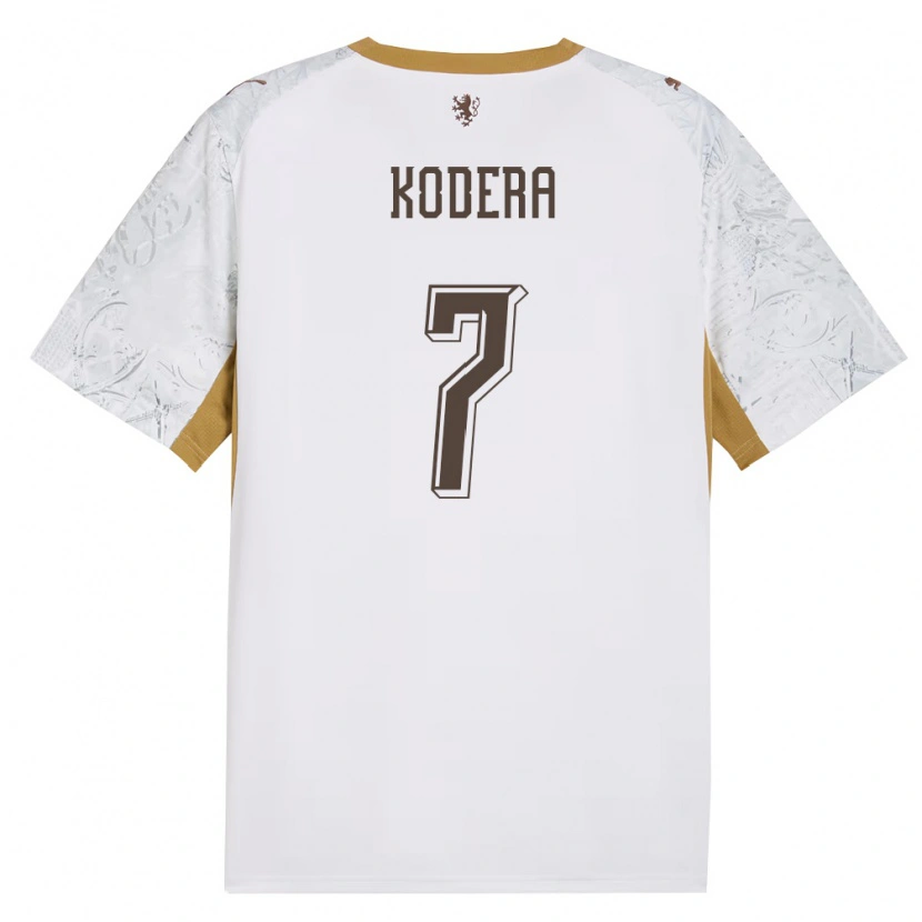 Danxen Women Czech Republic Matyas Kodera #7 Off-White Gold Gray Away Jersey 26-28 T-Shirt