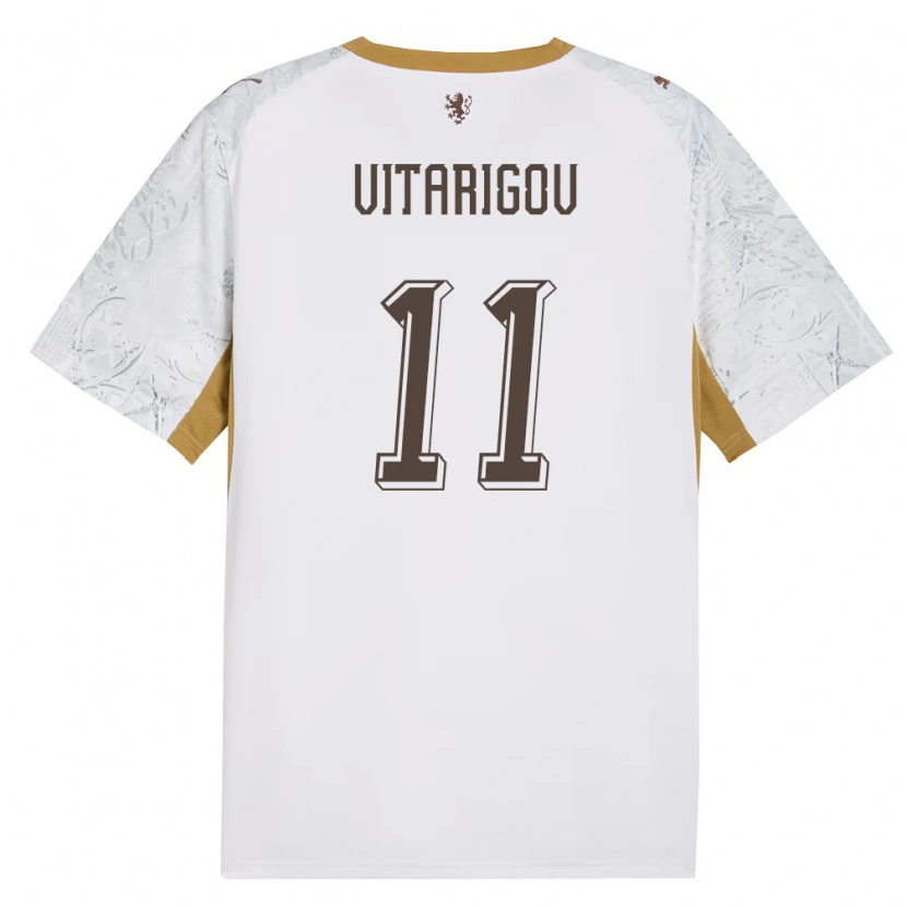 Danxen Women Czech Republic Arsen Vitarigov #11 Off-White Gold Gray Away Jersey 26-28 T-Shirt