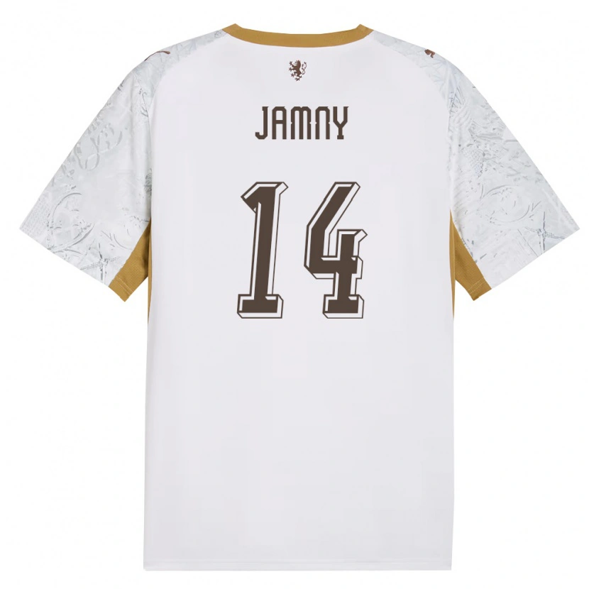 Danxen Women Czech Republic David Jamny #14 Off-White Gold Gray Away Jersey 26-28 T-Shirt