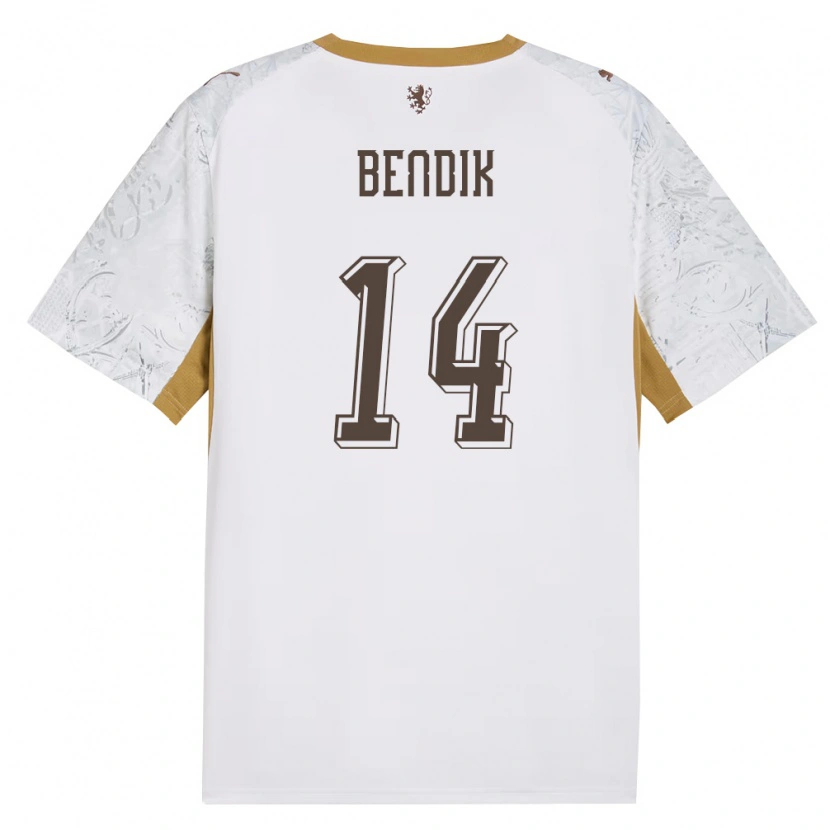 Danxen Women Czech Republic Filip Bendik #14 Off-White Gold Gray Away Jersey 26-28 T-Shirt
