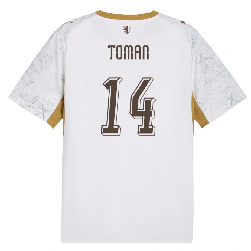 Danxen Women Czech Republic Zdenek Toman #14 Off-White Gold Gray Away Jersey 26-28 T-Shirt